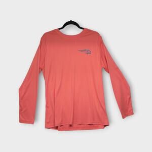 Men's Reel Life Coral Long Sleeve Fishing Shirt Size Medium